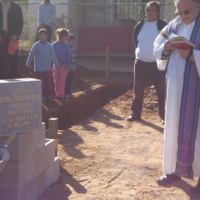 Instalación de primera piedra del desayunador infantil en la comunidad El Chaparral «Divina Providencia»